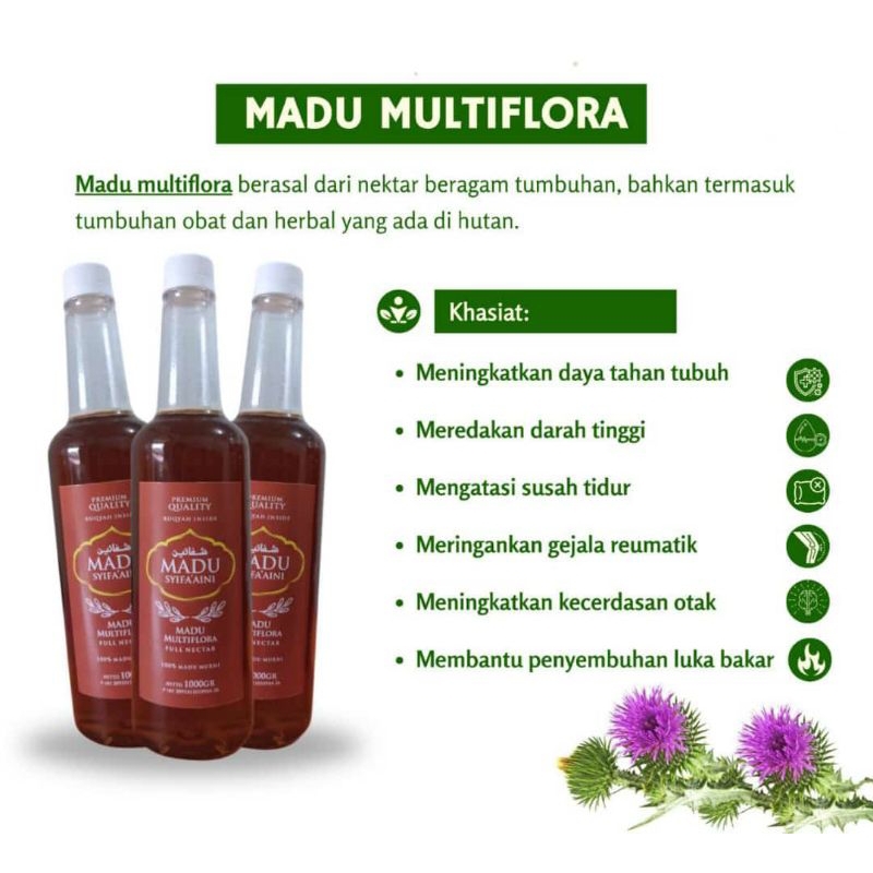 

Madu Ruqyah Multiflora Syifa'aini 350gr Asli