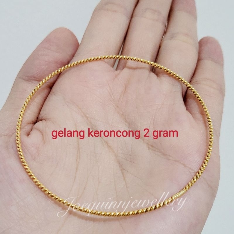 gelang keroncong 2 gram emas muda