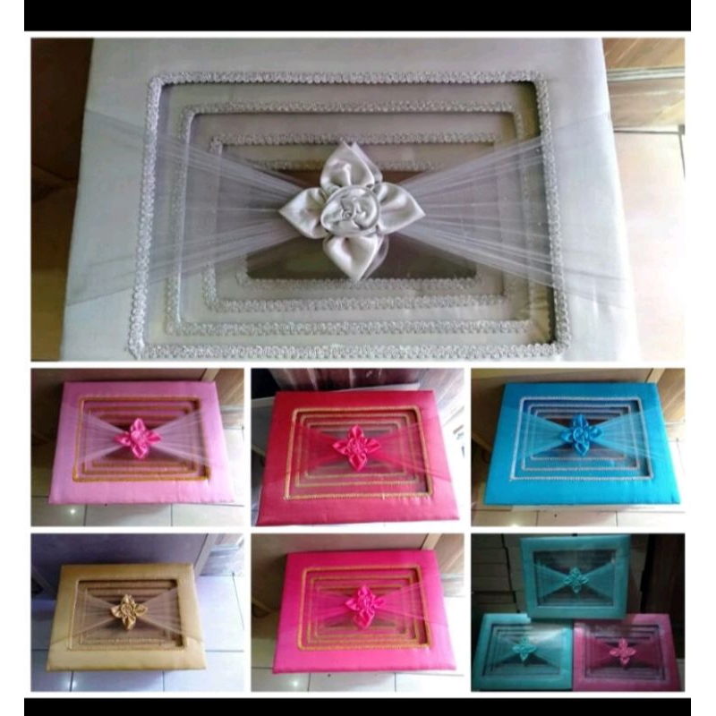 

1(SET) TEMPAT SESERAHAN PERNIKAHAN TUTUP TILE HIAS ISI 4 BOX