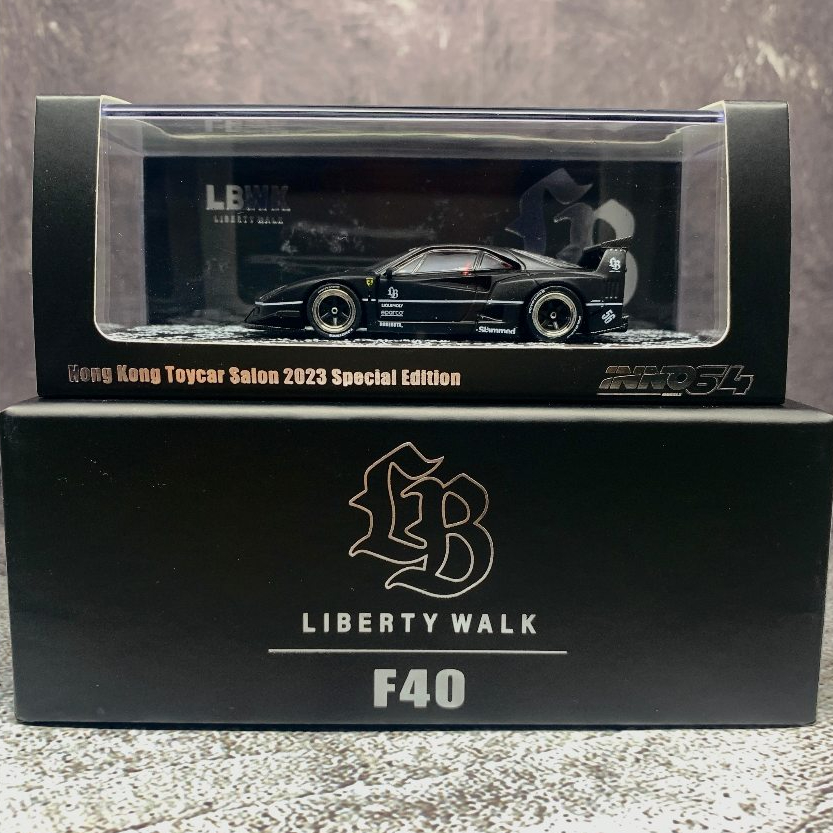 Inno64 Inno LBWK Ferrari F40 Matte Black Hong Kong Toycar Salon 2023 Special Edition