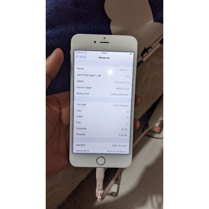 mesin iPhone 6s plus 16gb bypass wifi only siap pasang all tested