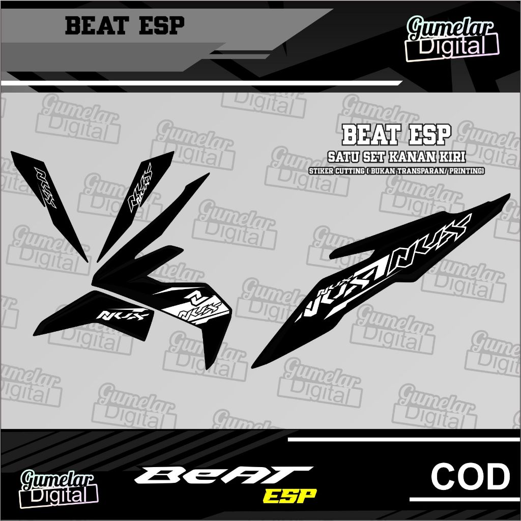 CUTTING STIKER STRIPING HONDA BEAT ESP BEAT STREET NVX NUX NUW