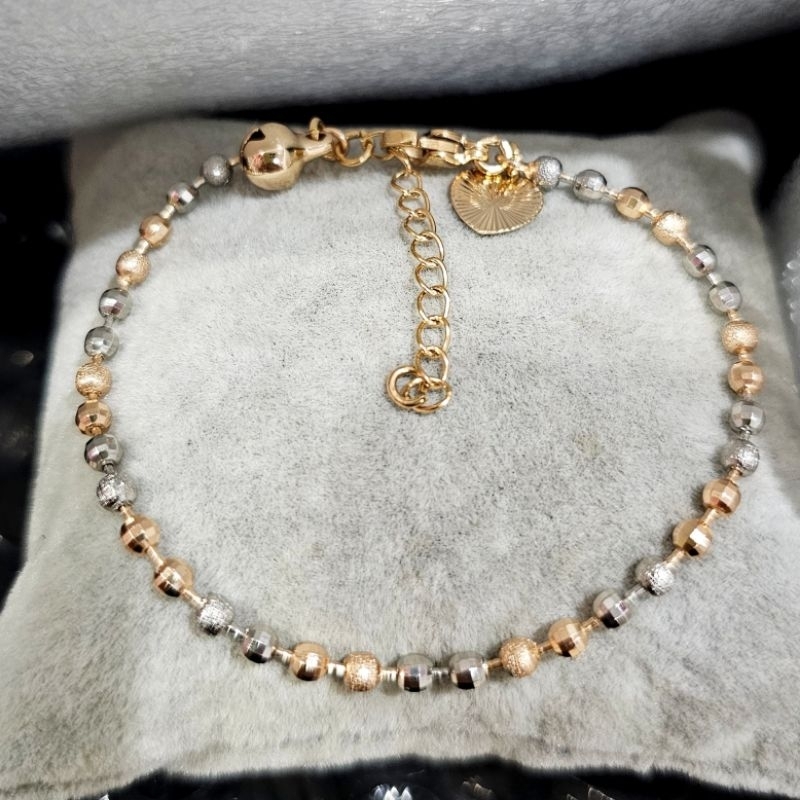 Gelang tangan Dan Gelang kaki Krincingan Bunyi 3dimensi mirip emas asli Kilau Premium Quality Anti k