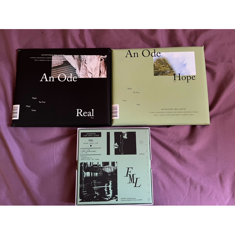 [BACA DESKRIPSI] PRELOVED ALBUM ONLY SEVENTEEN - An Ode (Hope & Real ver), FML (fallen misfit lost)