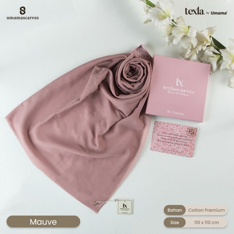 TEXLA SCARVES BOX POLOS BY UMAMA SCARF FREE BROOCH / INCLUDE BOX