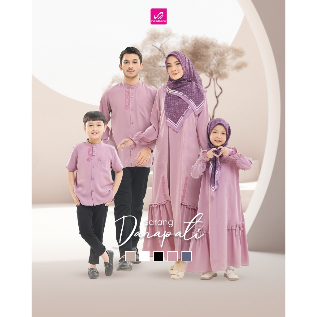 Gamis Kemko Couple Anak Sarang Danapati  | Sarimbit keluarga | Baju Couple Keluarga [Ori Rabbani]