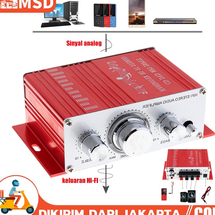Ampli Mini HiFi Stereo Power Amplifier 12V 2W 2 Channel Power Amplifier Mini Mobil