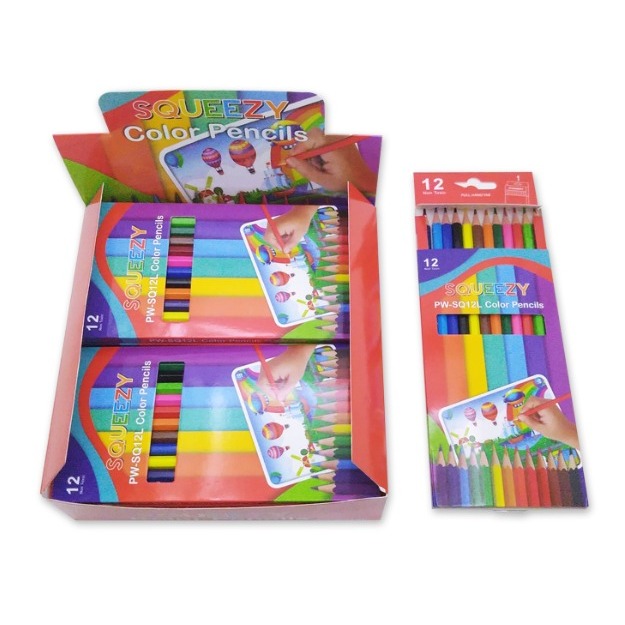 

PENSIL WARNA 12 WARNA SQUEEZY / PENSIL WARNA PANJANG 12 WARNA SQUEEZY PW - SQ12L