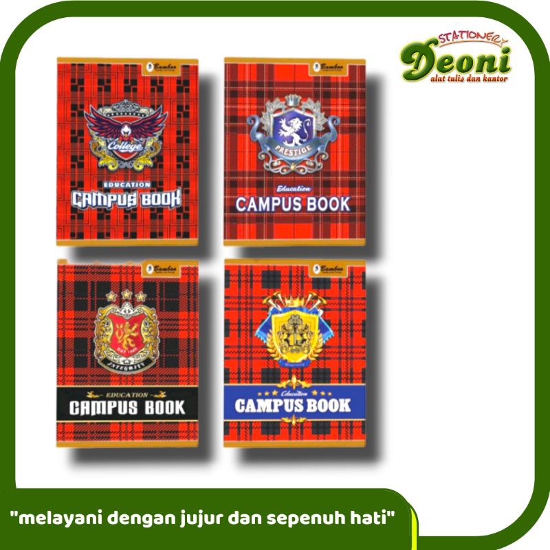 

Bamboo Buku Tulis Boxy Elegant Series 100 Lembar (1 Pack / 5 Buku)