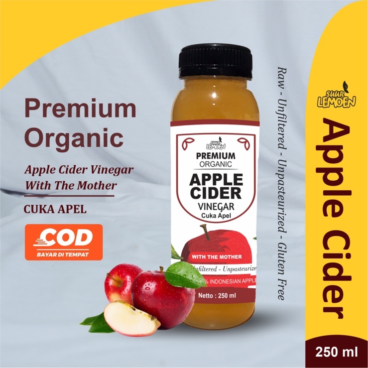 

CUKA APEL / APPLE CIDER VINEGAR PREMIUM SUUR LEMOEN READY MAKASSAR