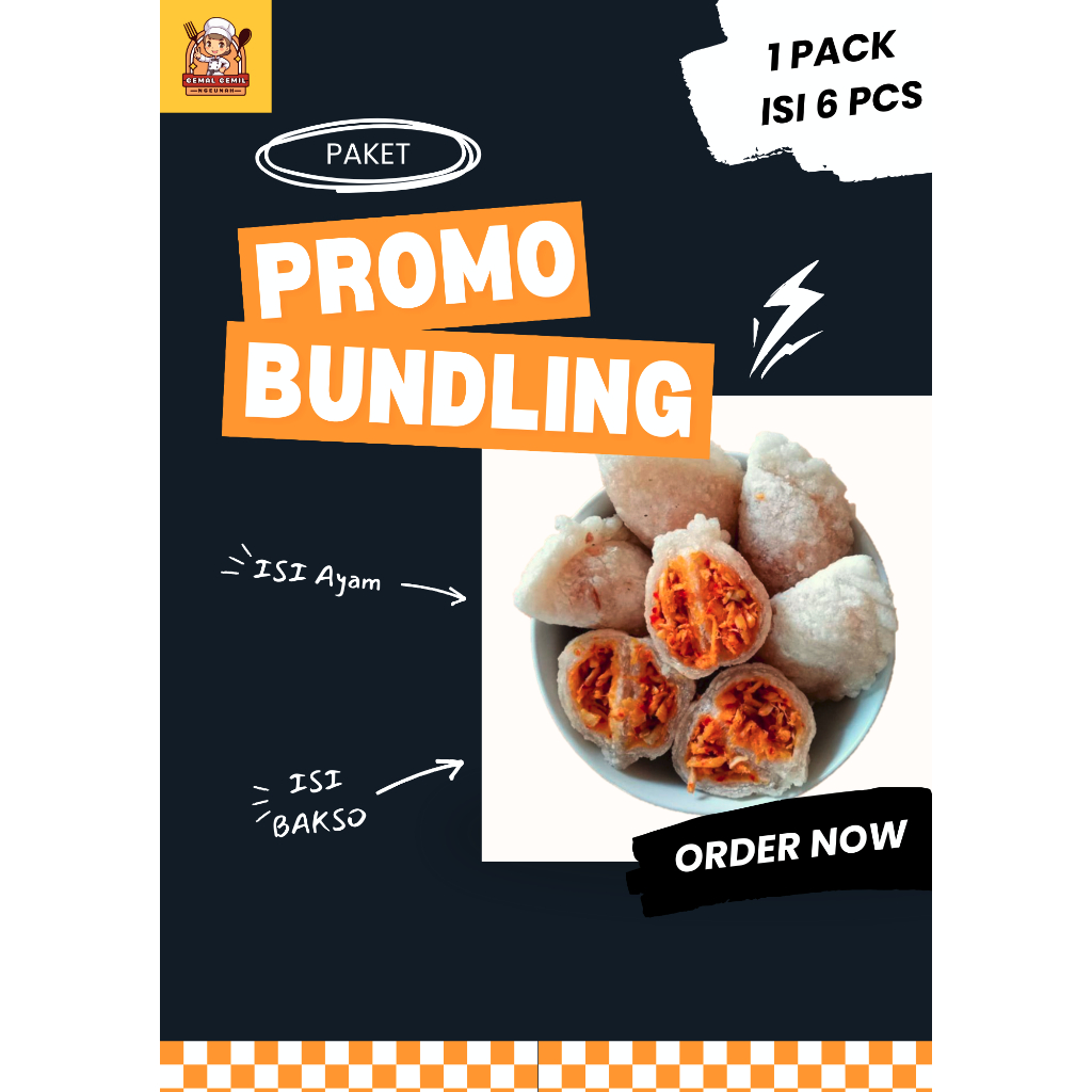 

PROMO BUNDLING - CIRENG ISI AYAM DAN BAKSO MERCON 1 PACK ISI 6 PCS - BAHAN PREMIUM DARI CEMAL CEMIL NGEUNAH