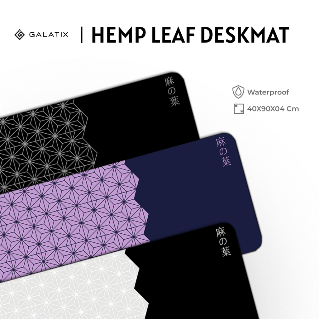 MousePad Jepang DeskMat Japan Hemp Leaf Japanase By Galatix