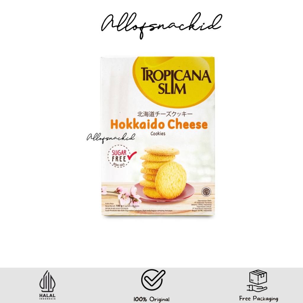 

Tropicana Slim - Hokkaido Cheese Cookies - Sugar Free - 100gr