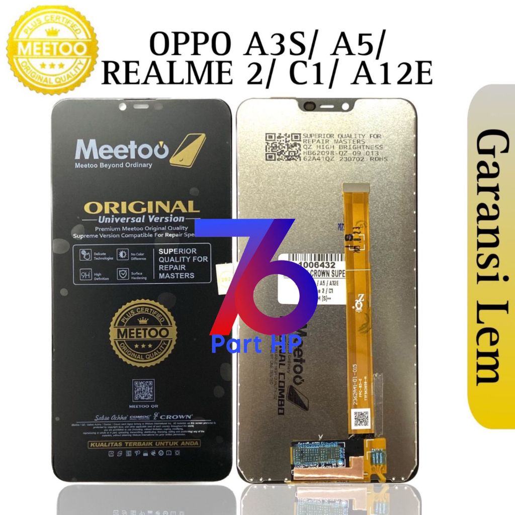 LCD Touchscreen Fullset OP A3S / OP A5 (A5 2018 / AX5) / OP A12E / Realme 2 / Realme C1 / A1603 / CP