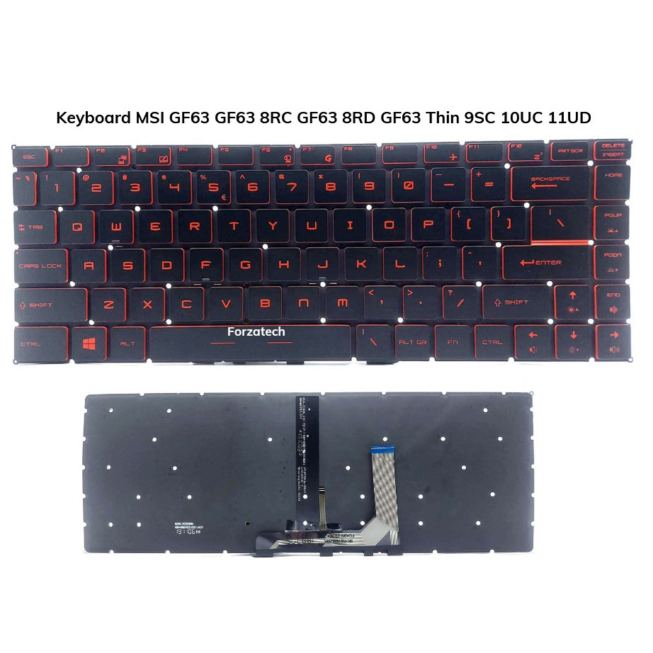Keyboard MSI GF63 GF63 8RC GF63 8RD GF63 Thin 9SC 10UC 11UD New Bergaransi