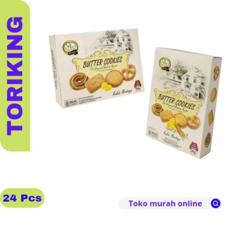 

DENEX BUTTER COOKIES GURIH - SNACK HAJATAN (1Dus isi 24pcs @90gr)
