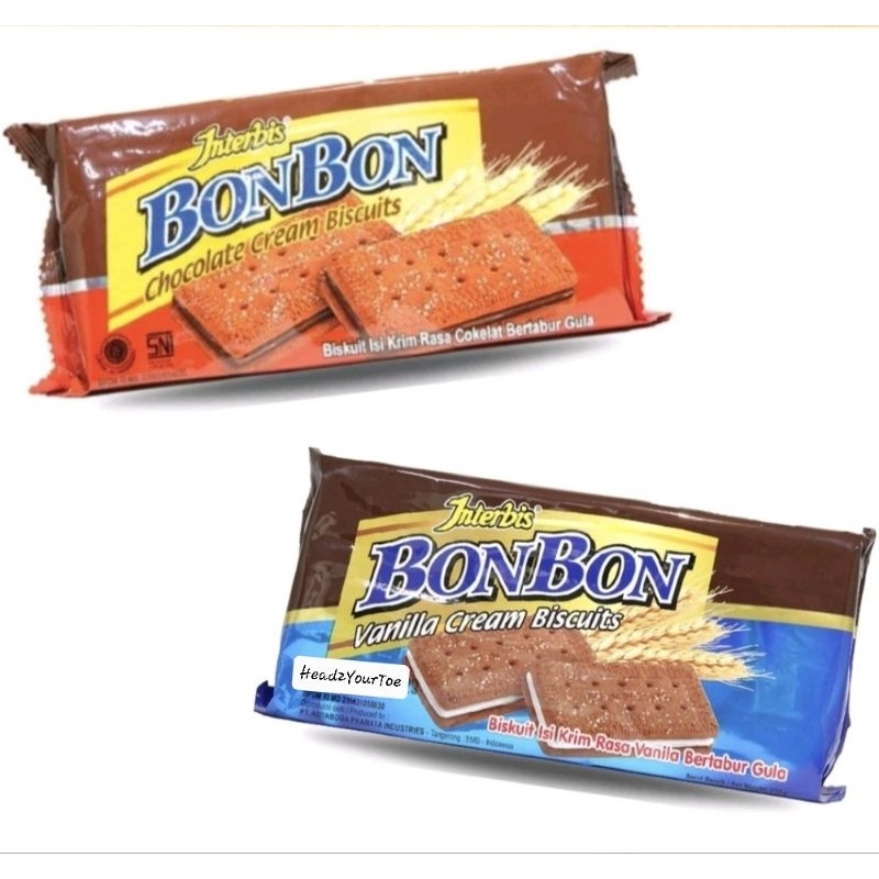 

Biskuit Bon Bon Vanilla Cream / Coklat Cream Interbis