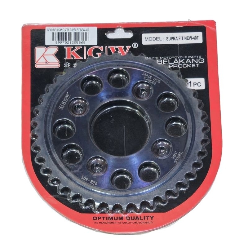 GIR GEAR BELAKANG KGW TITANIUM 40 43 45 50 428 SUPRA FIT NEW / REVO LAMA KARISMA SUPRA X 125 KARBU F