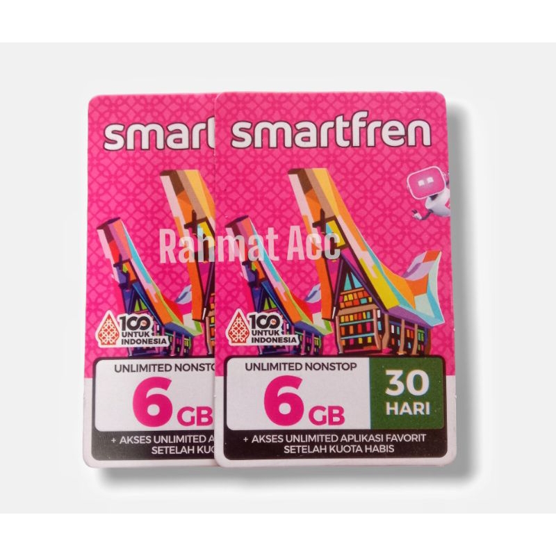 Voucher Kuota Smartfren 6gb nonstop unlimited