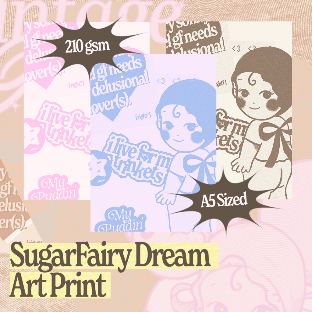 

Ready! SugarFairy Dream Art Print by Vintagepals