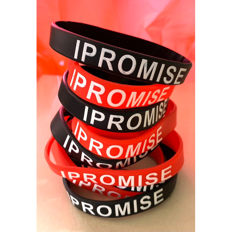 Gelang Karet Silicon Olahraga Pickleball Basket Badminton tulisan I PROMISE