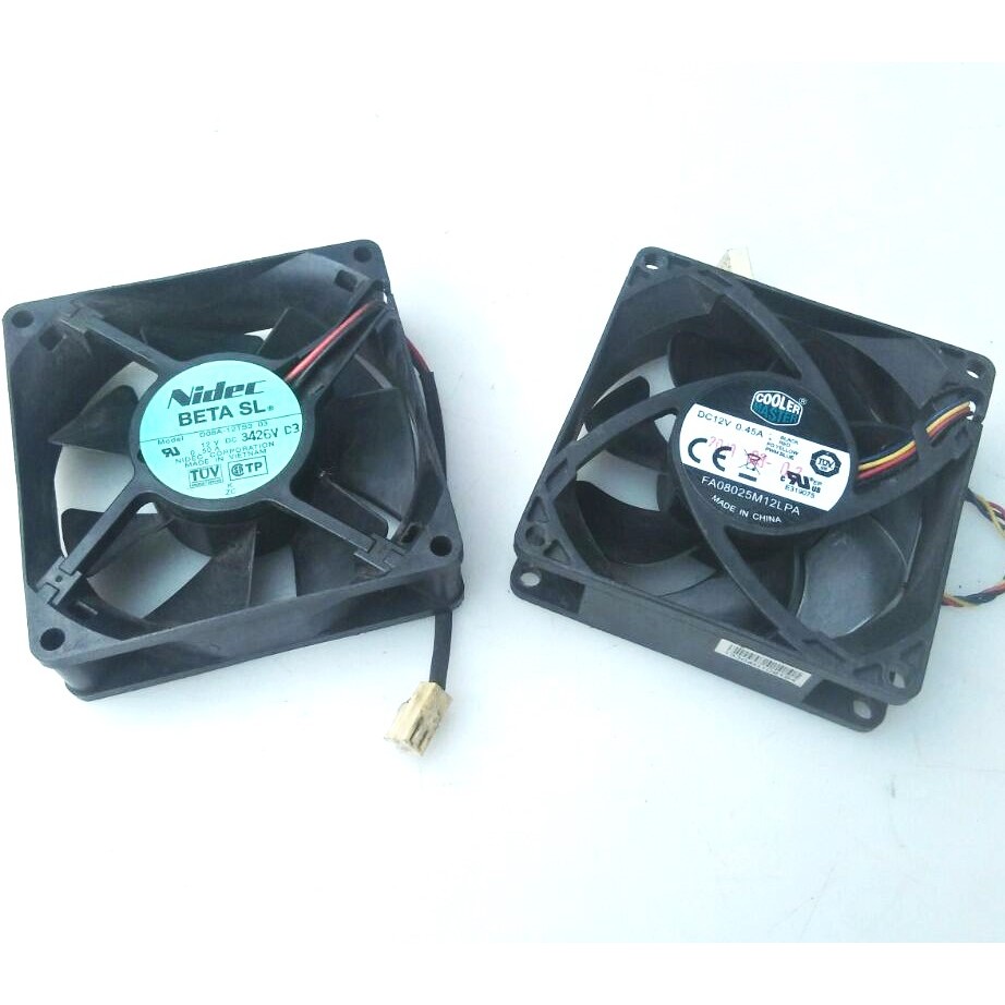 Fan Dc Brushless Ori 12v Nidec 0.5A & Cooler master 0.45A 8x8x2.5cm