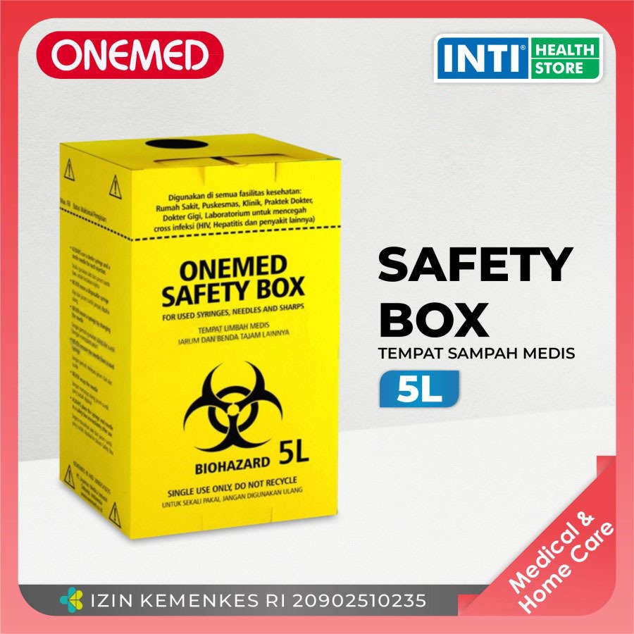Onemed | Safety Box 5 Liter | Tempat Sampah Medis