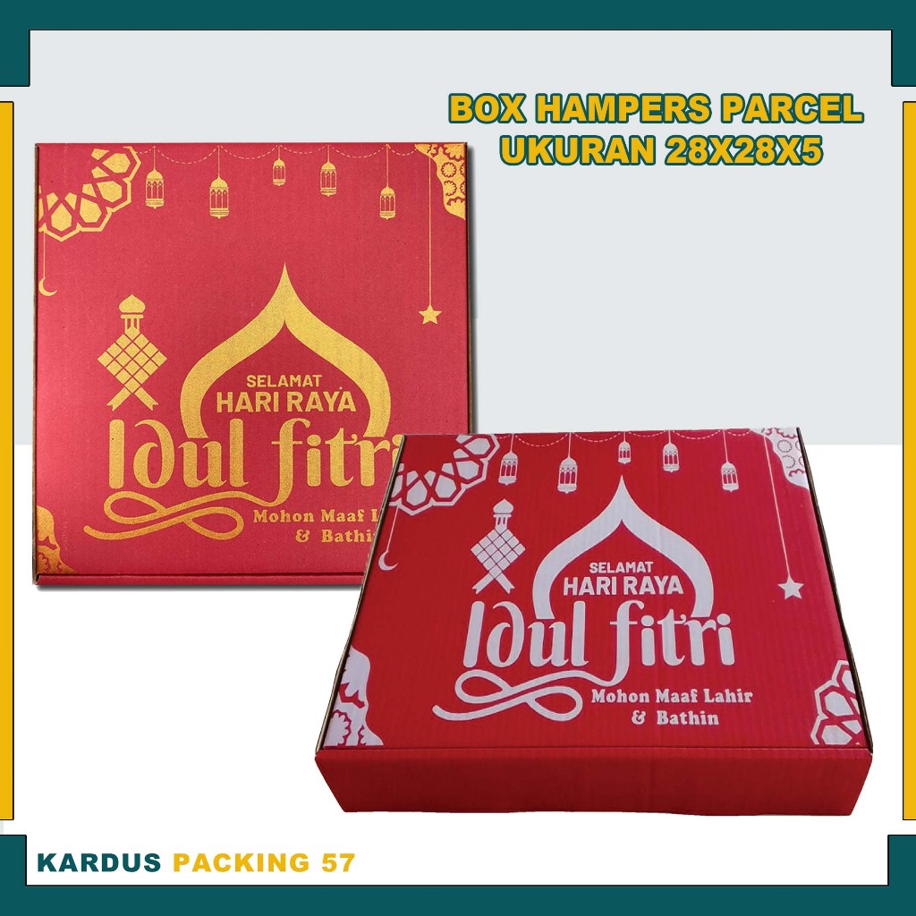 

Box 28x28x5 cm Parcel Lebaran / Box Hampers Idul Fitri