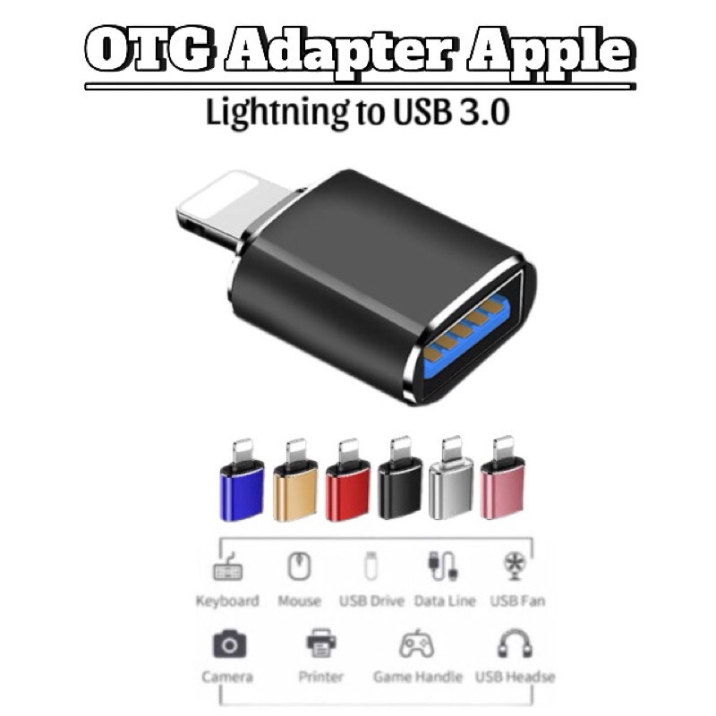 OTG Non Kabel Iphone / OTG Adapter IOS Lightning To USB 3.0 / OTG iPhone / OTG Lightning / Sambungan Iphone ke USB