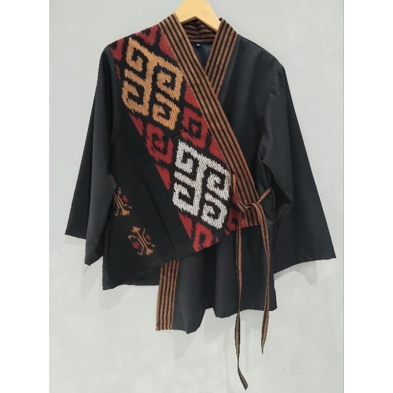 blus baju tenun wanita - Kimono tenun ikat toraja TS02