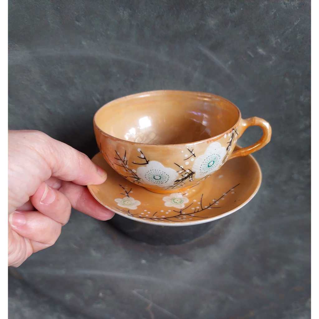 cangkir set gold keramik sgk jepang lawas