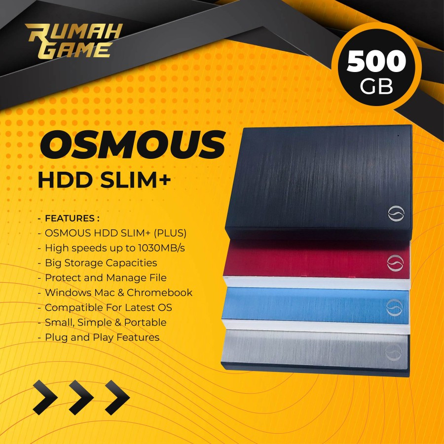 Hardisk External Osmous 500GB HDD External USB 3.0 Mirip 500GB Seagate