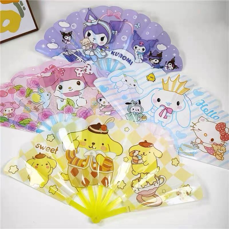 Kipas Lipat Kipas Tangan Karakter Sanrio Bahan Plastik