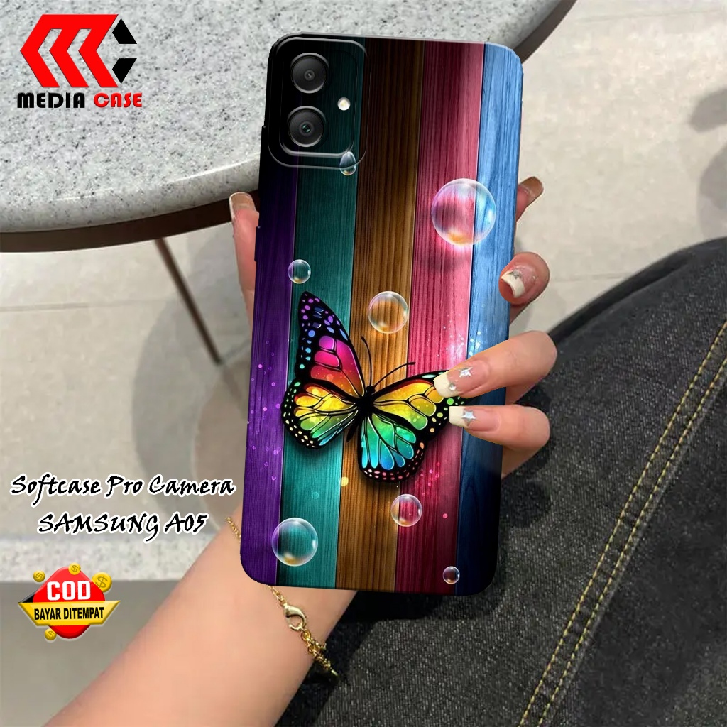 Case Samsung A05 Terbaru - Motif Kupu - Casing Samsung A05 - Softcase Samsung A05 - Kesing Hp - Sili