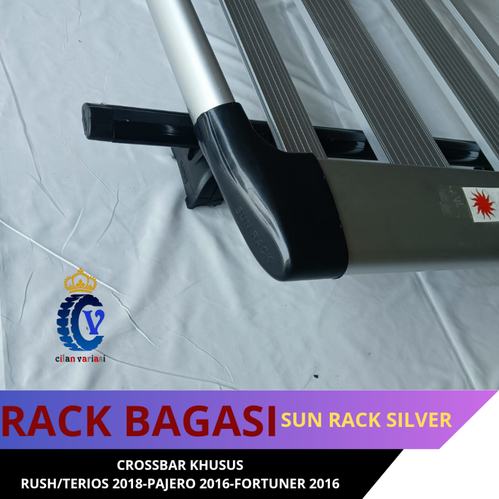 Cilan Variasi - Paket Rack Bagasi Atas Oval Kaki Rack Khusus Rush/Terios 2018-Fortuner 2016-Pajero 2