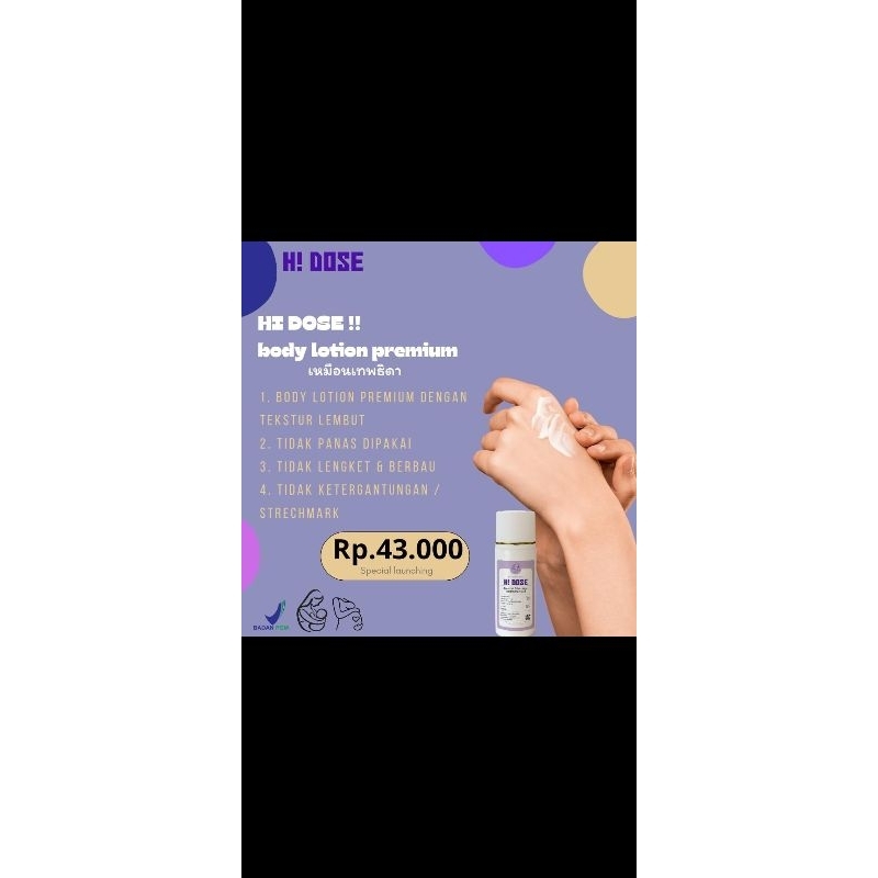 Hi dose body lotion memutihkan tanpa suntik putih BPOM