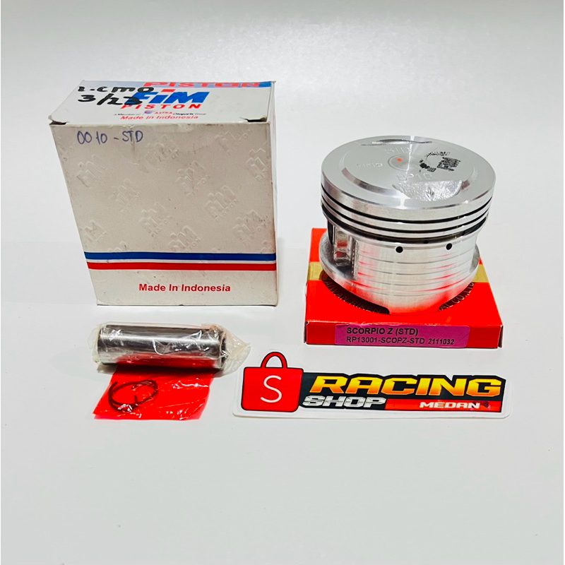 PISTON FIM SCORPIO SET PISTON KIT SCORPIO JENONG FIM OS STD ( 70 MM ) - 50 ( 70,5 MM ) - 100 ( 71MM 