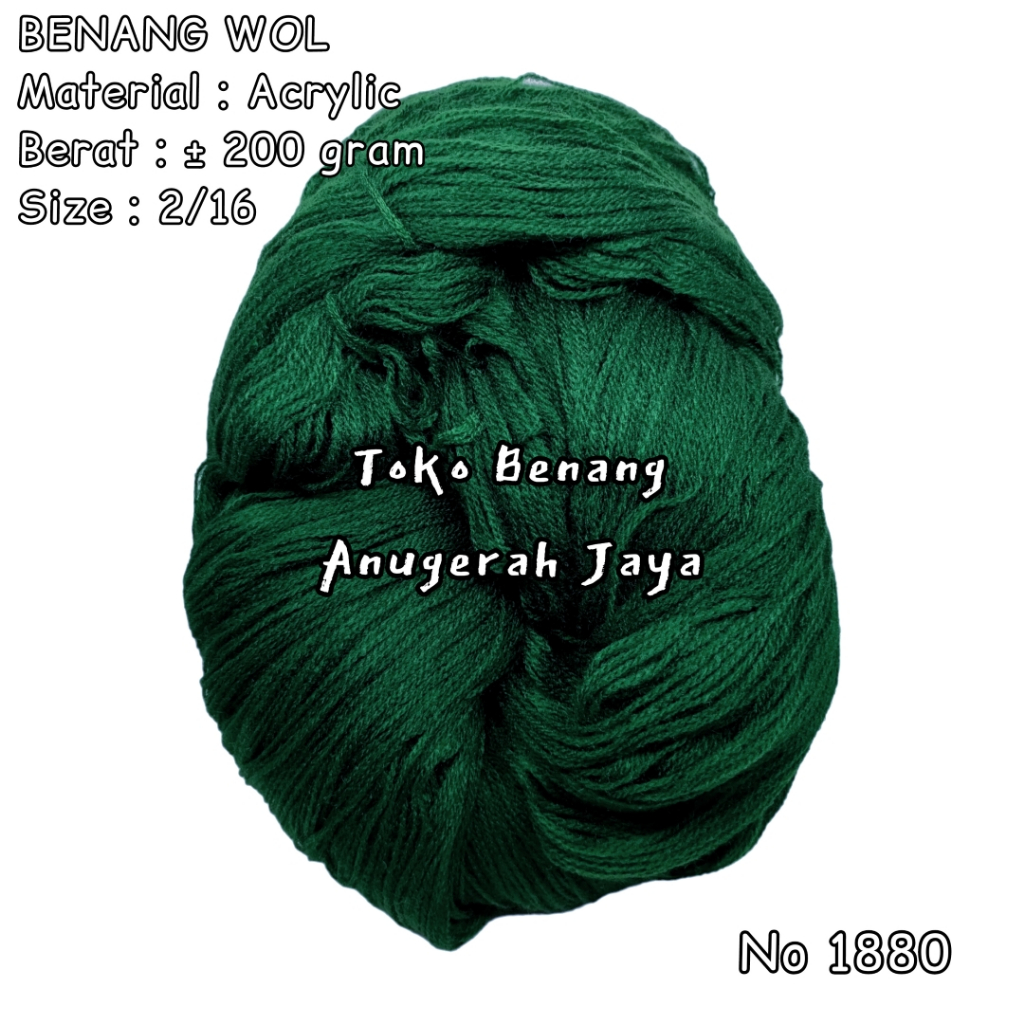 Benang Wol Kiloan dan 200 Gram No 1880