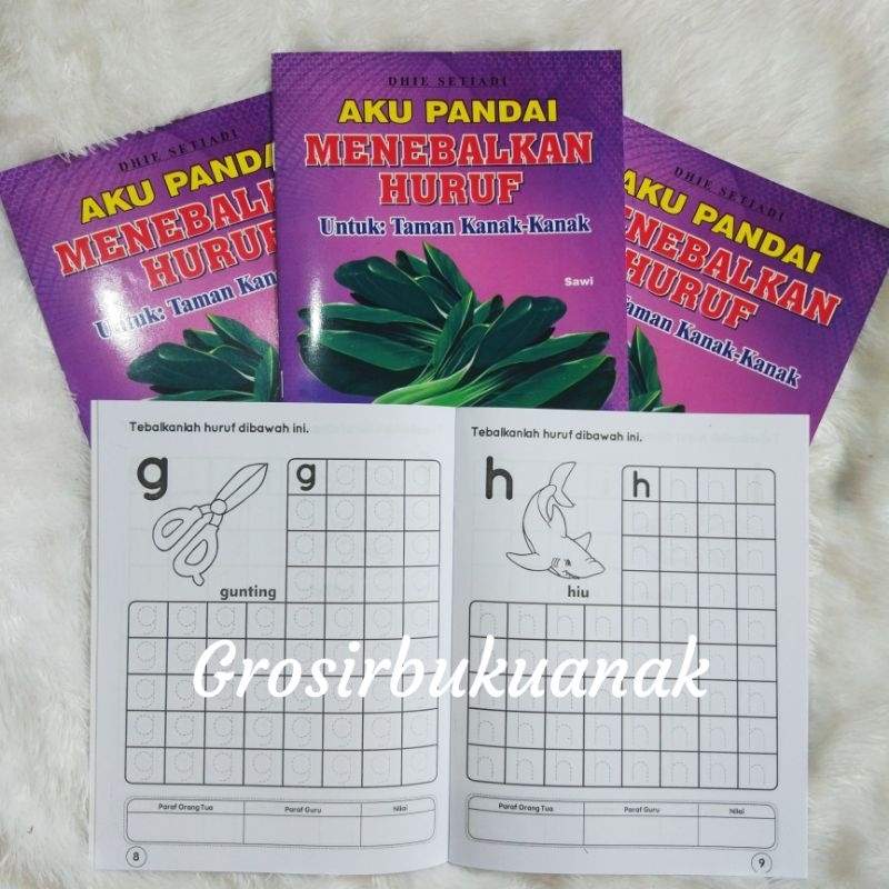 Buku Belajar Menebalkan Huruf Dan Angka TK Paud