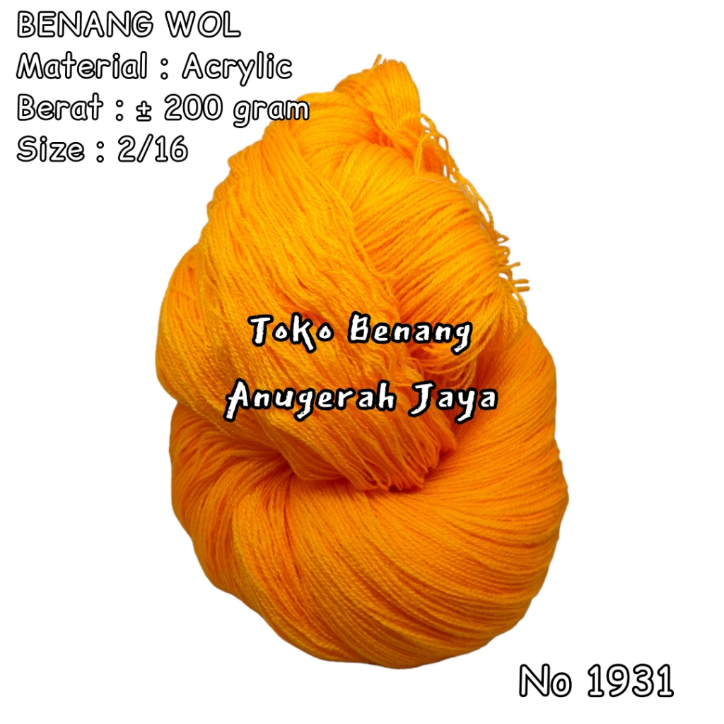 Benang Wol Kiloan dan 200 Gram No 1931