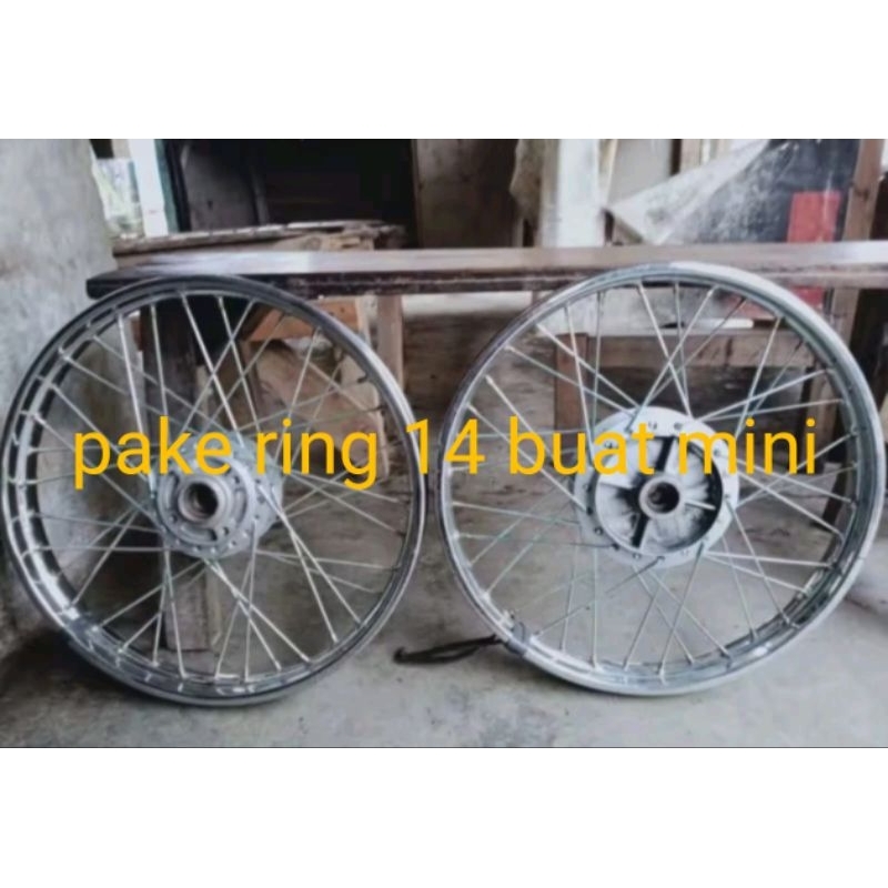 velg jari jari buat honda supra 125 pake ring 14 mini bike