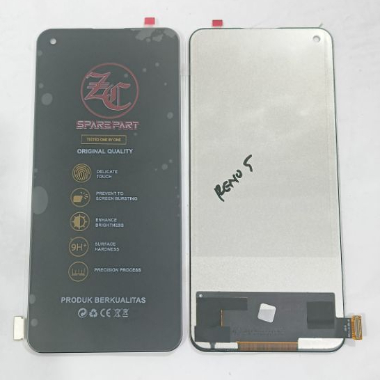 LCD TS  RENO 5 4G / RENO 6 4G BLACK NON FINGERPRINT