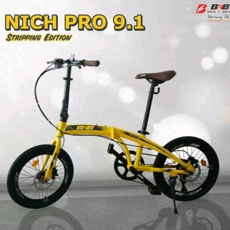 Sepeda lipat 20 inch Bnb Nich Pro 9.1 Alloy 9 speed