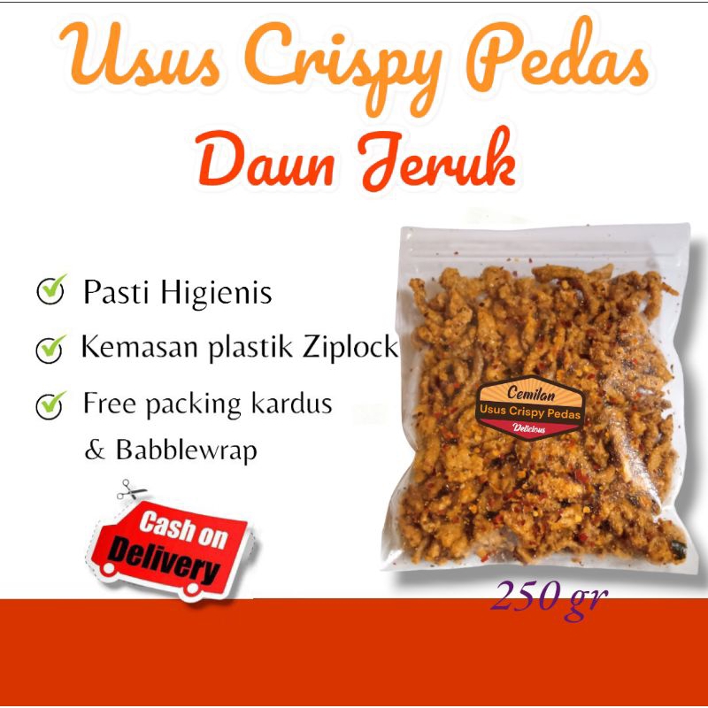 

Usus Crispy Pedas Daun Jeruk 250 Gram