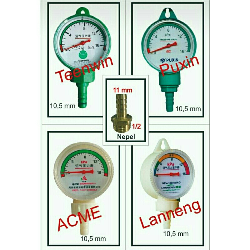 gauge biogas manometer