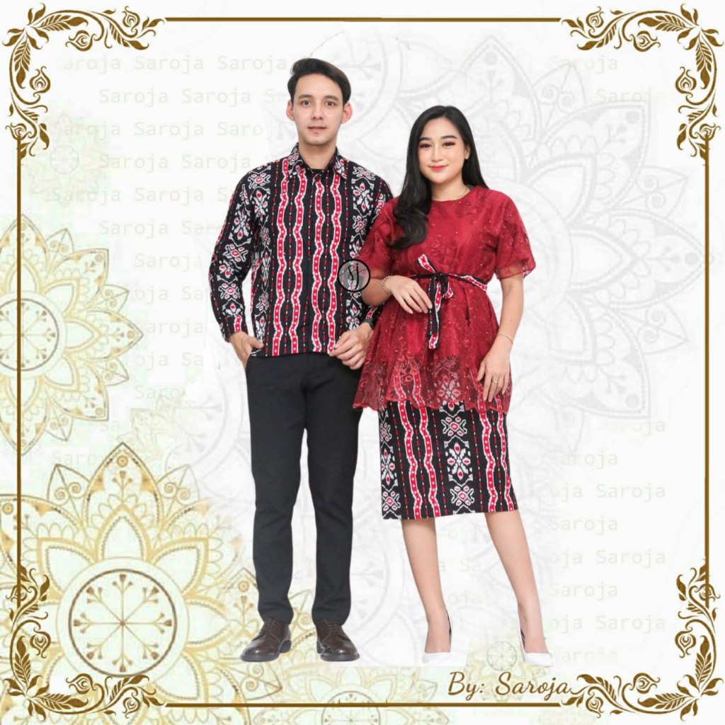 Couple Keluarga Family Set Dress Brokat Ivanna | Dress Natal Mewah | Couple Baju Pasangan Natal| Dress Brokat Kondangan Terbaru 2024