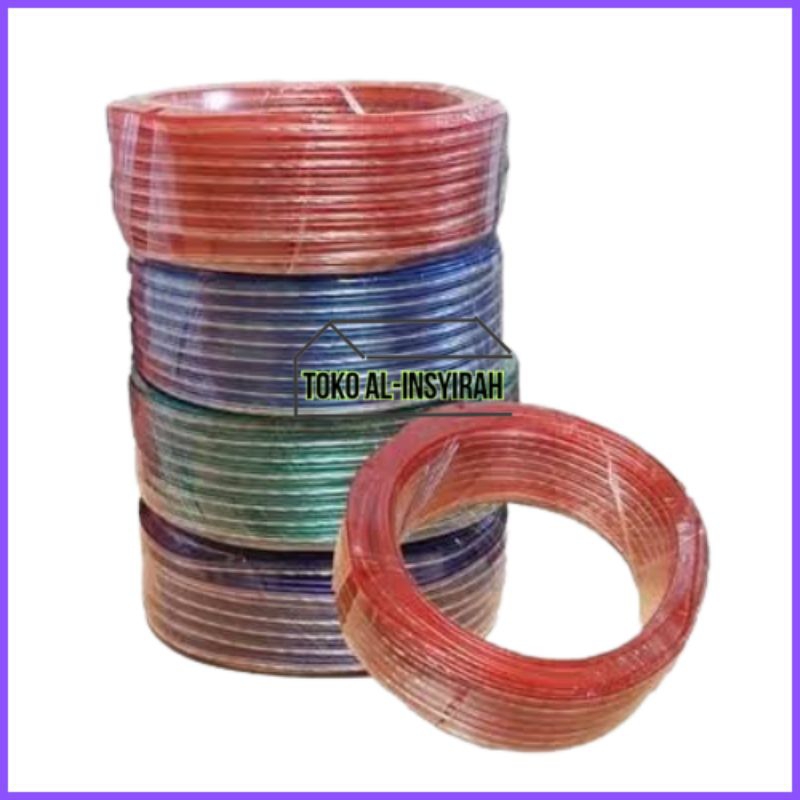 Kabel Listrik Transfaran / Kabel Serabut isi 2 Ukuran 2×30 / Kabel Transparan 30 Yard