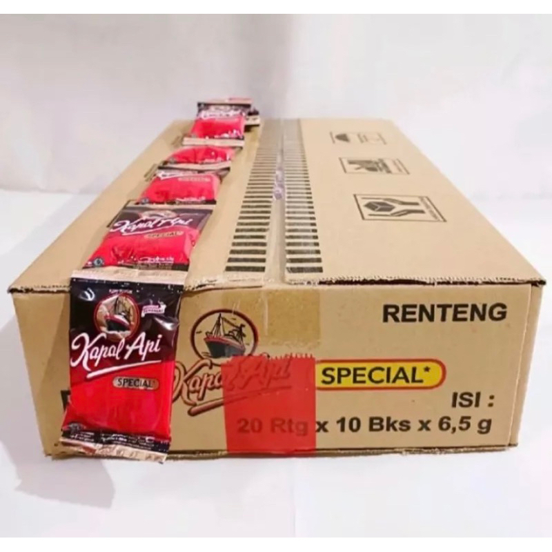 

Kopi Kapal Api Special Mini 6,5 gr 1 Dus isi 20 Renceng