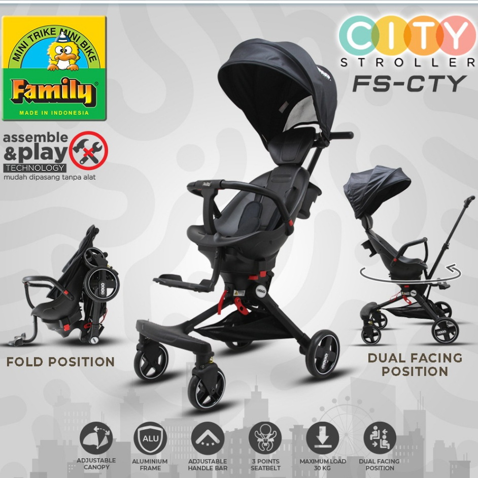 Stroller Bayi Baby Stroller Family CITY FS CTY Bisa Dilipat dan Bisa Diputar