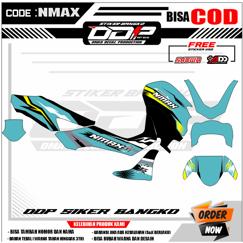 ⭐⭐⭐⭐⭐ decal full body Yamaha nmax  dekal stiker striping honda BIT street 2021 ESP DELUX TERBARU KAR